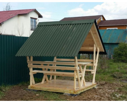 Беседка для дачи "Залавочка" в городском округе Истра мини